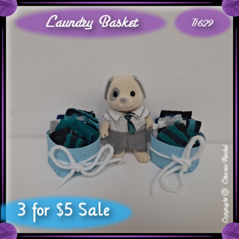 2-Pack Sky Blue & White Yarn Fabric Bins